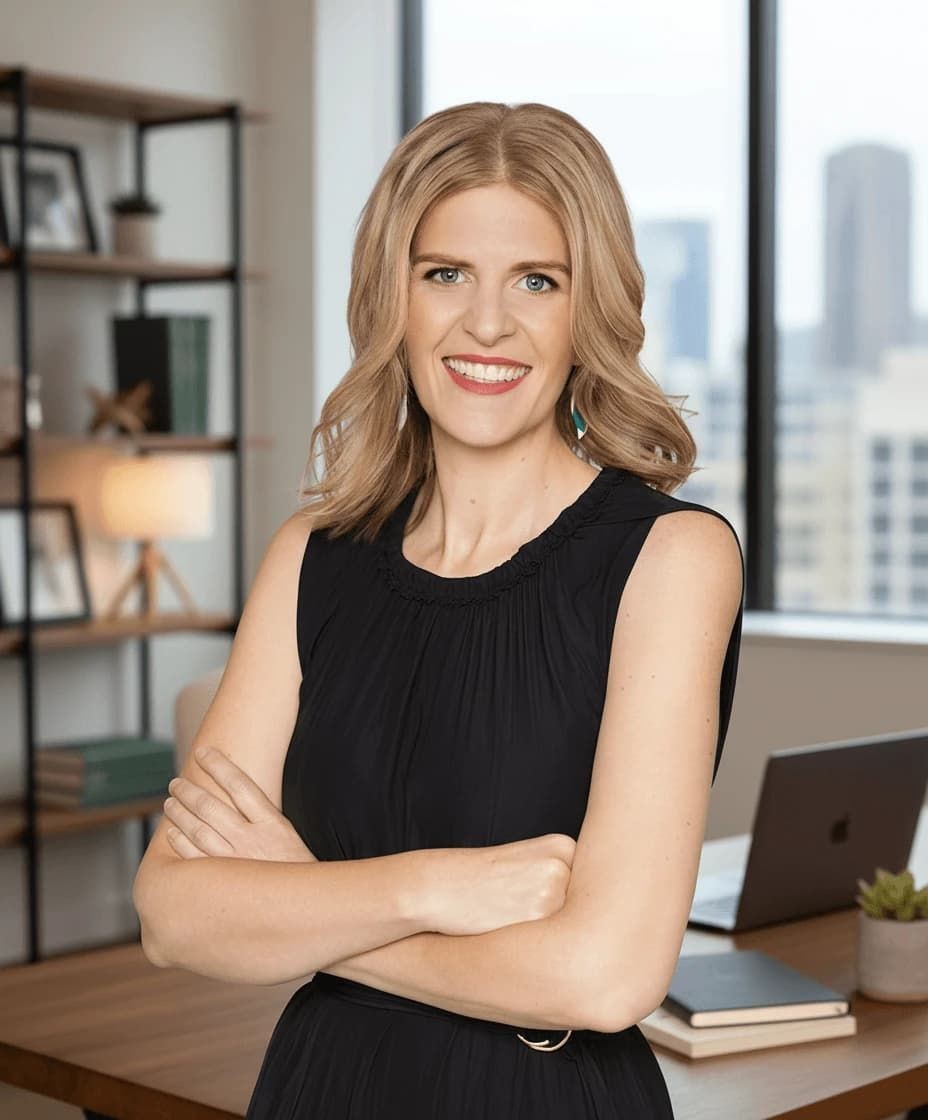 Rebecca Reti smiling with her arms crossed Rebecca Reti smiling with her arms crossed
